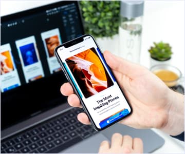 Photo laptop and phone